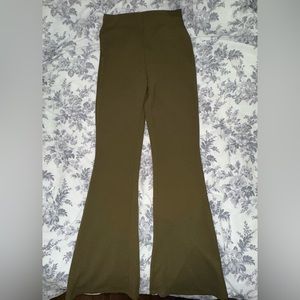 Olive Flared Pants